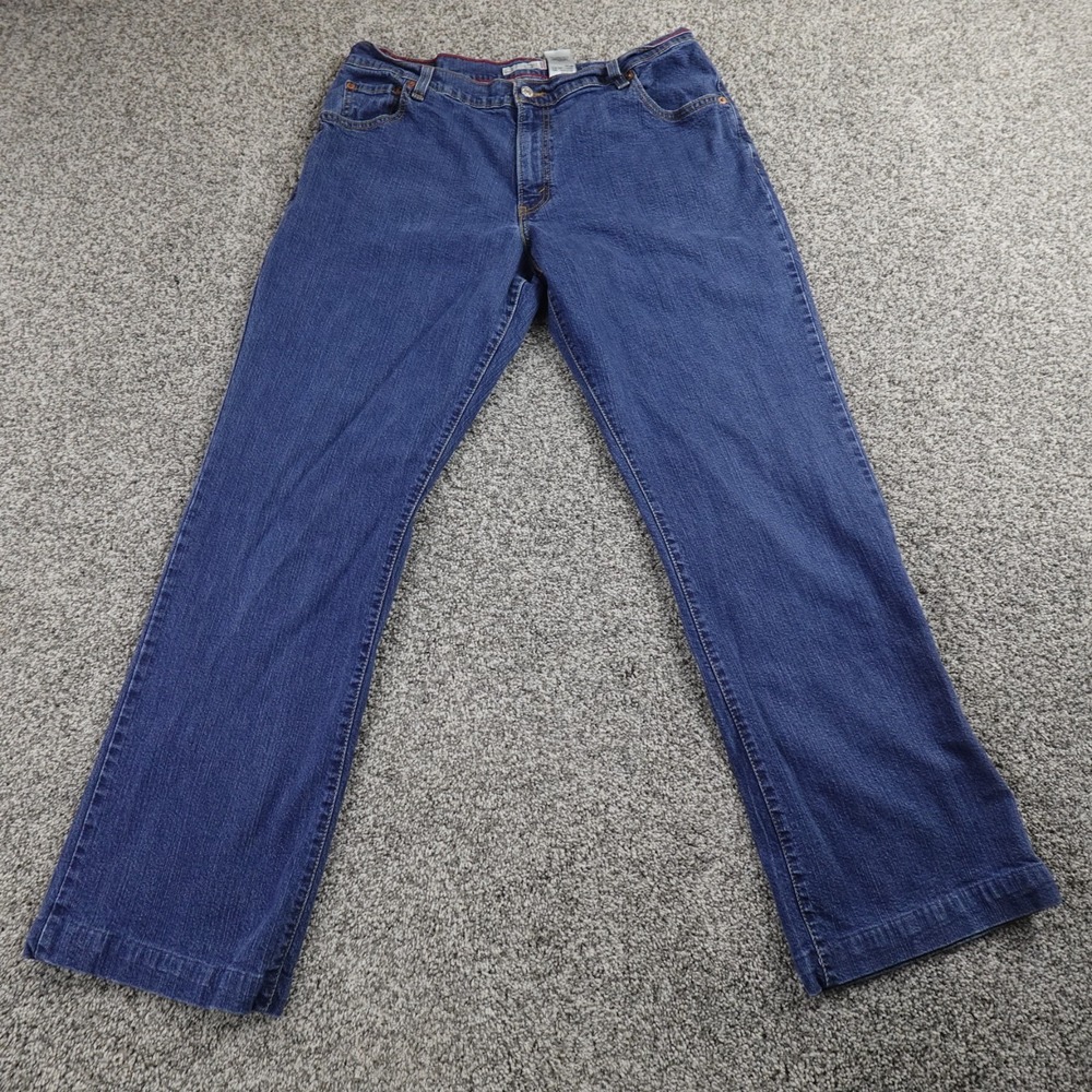 Levis Jeans Womens 16 Dark Blue Denim Pants 550 Relaxed Boot Western Stretch Y2K
